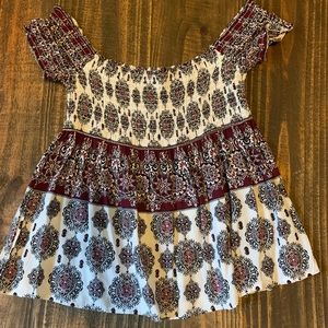 Off the shoulder baby doll top